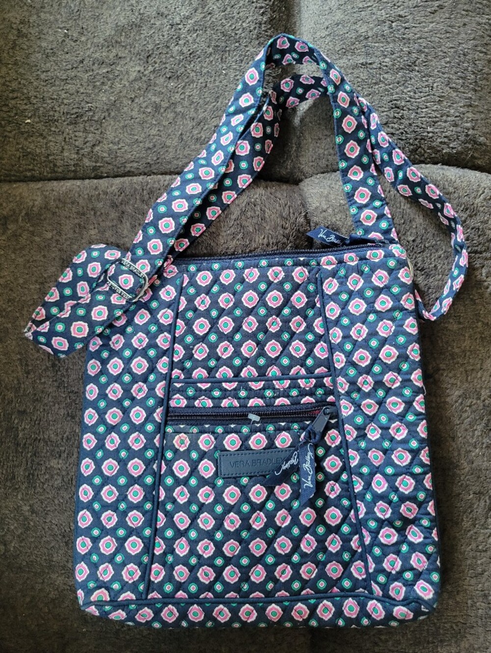 Vera Bradley (retired) Petal Dots Crossbody Hipster Bag